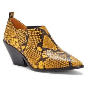 Vince Camuto Jetera Ankle Western Bootie Gold NEW